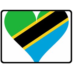 Heart Love Tanzania East Africa Fleece Blanket (large)  by Celenk