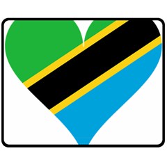 Heart Love Tanzania East Africa Fleece Blanket (medium)  by Celenk