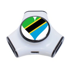 Heart Love Tanzania East Africa 3-port Usb Hub by Celenk