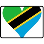 Heart Love Tanzania East Africa Double Sided Fleece Blanket (Large)  80 x60  Blanket Front