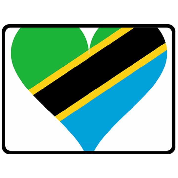 Heart Love Tanzania East Africa Double Sided Fleece Blanket (Large) 