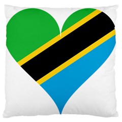 Heart Love Tanzania East Africa Large Flano Cushion Case (two Sides) by Celenk