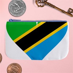 Heart Love Tanzania East Africa Large Coin Purse by Celenk