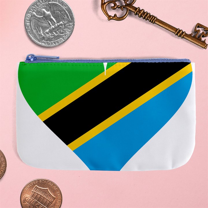 Heart Love Tanzania East Africa Large Coin Purse