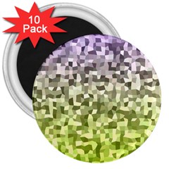 Irregular Rectangle Square Mosaic 3  Magnets (10 Pack)  by Celenk