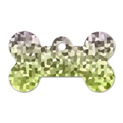 Irregular Rectangle Square Mosaic Dog Tag Bone (one Side) by Celenk