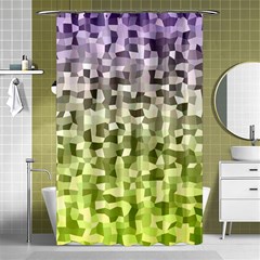 Irregular Rectangle Square Mosaic Shower Curtain 48  X 72  (small)  by Celenk