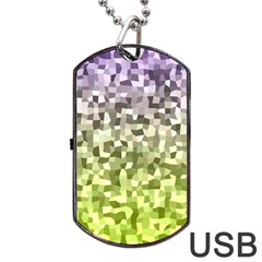 Irregular Rectangle Square Mosaic Dog Tag Usb Flash (two Sides) by Celenk