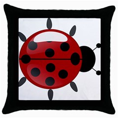 Ladybug Insects Colors Alegre Throw Pillow Case (black) by Celenk