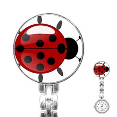 Ladybug Insects Colors Alegre Stainless Steel Nurses Watch by Celenk