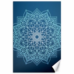 Mandala Floral Ornament Pattern Canvas 24  X 36 