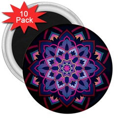 Mandala Circular Pattern 3  Magnets (10 Pack)  by Celenk