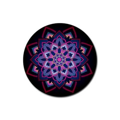 Mandala Circular Pattern Rubber Round Coaster (4 Pack)  by Celenk