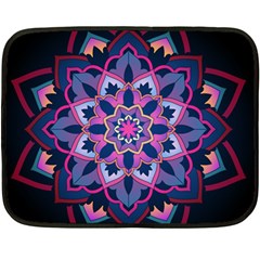 Mandala Circular Pattern Fleece Blanket (mini) by Celenk