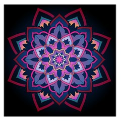 Mandala Circular Pattern Large Satin Scarf (square) by Celenk