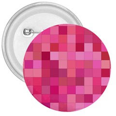 Pink Square Background Color Mosaic 3  Buttons by Celenk