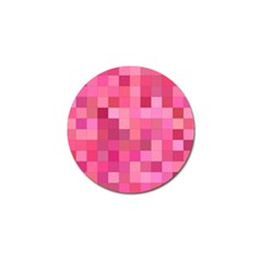 Pink Square Background Color Mosaic Golf Ball Marker by Celenk