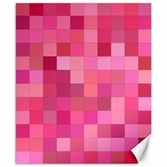 Pink Square Background Color Mosaic Canvas 8  X 10  by Celenk