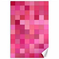 Pink Square Background Color Mosaic Canvas 24  X 36  by Celenk