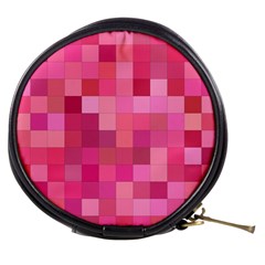 Pink Square Background Color Mosaic Mini Makeup Bags by Celenk