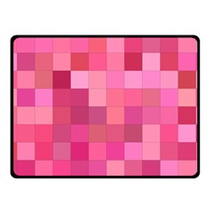 Pink Square Background Color Mosaic Fleece Blanket (small) by Celenk