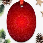 Mandala Ornament Floral Pattern Oval Ornament (Two Sides) Front