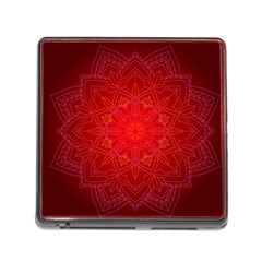 Mandala Ornament Floral Pattern Memory Card Reader (square) by Celenk