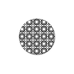 Pattern Seamless Monochrome Golf Ball Marker (4 Pack)