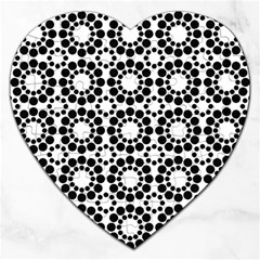 Pattern Seamless Monochrome Jigsaw Puzzle (heart) by Celenk