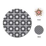 Pattern Seamless Monochrome Playing Cards (Round)  Front