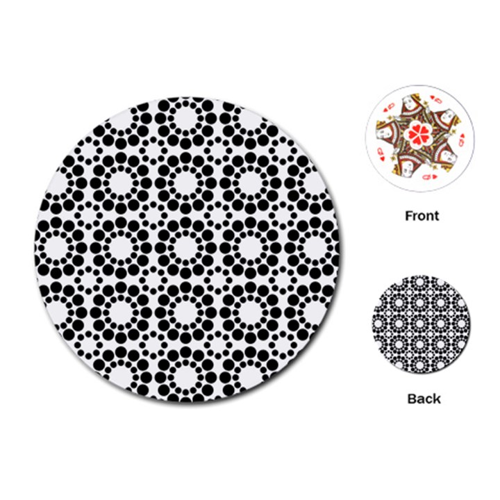 Pattern Seamless Monochrome Playing Cards (Round) 