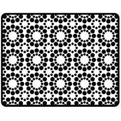 Pattern Seamless Monochrome Double Sided Fleece Blanket (medium)  by Celenk