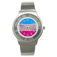 Pattern Template Banner Background Stainless Steel Watch by Celenk