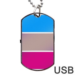 Pattern Template Banner Background Dog Tag Usb Flash (two Sides) by Celenk