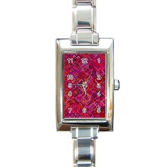 Pattern Background Square Modern Rectangle Italian Charm Watch by Celenk