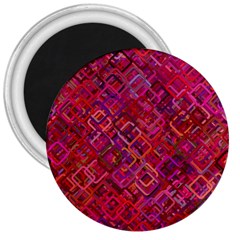 Pattern Background Square Modern 3  Magnets by Celenk