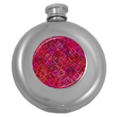 Pattern Background Square Modern Round Hip Flask (5 Oz) by Celenk