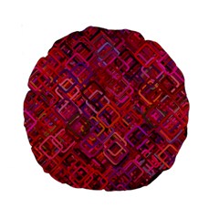 Pattern Background Square Modern Standard 15  Premium Round Cushions