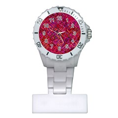 Pattern Background Square Modern Plastic Nurses Watch by Celenk