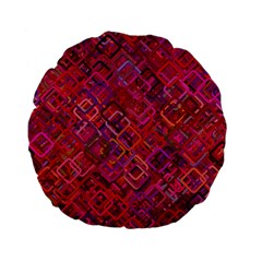 Pattern Background Square Modern Standard 15  Premium Flano Round Cushions by Celenk