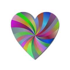 Spiral Background Design Swirl Heart Magnet by Celenk