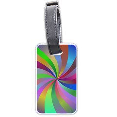 Spiral Background Design Swirl Luggage Tags (one Side)  by Celenk