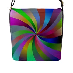 Spiral Background Design Swirl Flap Messenger Bag (l)  by Celenk