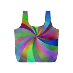 Spiral Background Design Swirl Full Print Recycle Bags (s)  by Celenk