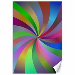 Spiral Background Design Swirl Canvas 12  X 18   by Celenk