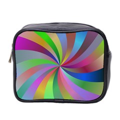 Spiral Background Design Swirl Mini Toiletries Bag 2-side by Celenk