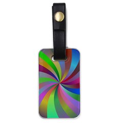 Spiral Background Design Swirl Luggage Tags (one Side) 