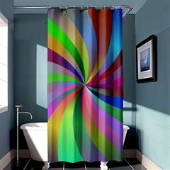 Spiral Background Design Swirl Shower Curtain 36  X 72  (stall) 