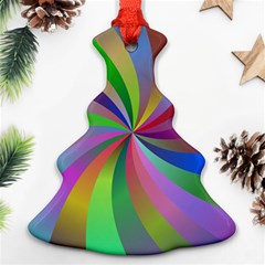 Spiral Background Design Swirl Ornament (christmas Tree) 