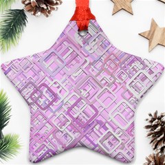 Pink Modern Background Square Ornament (star) by Celenk